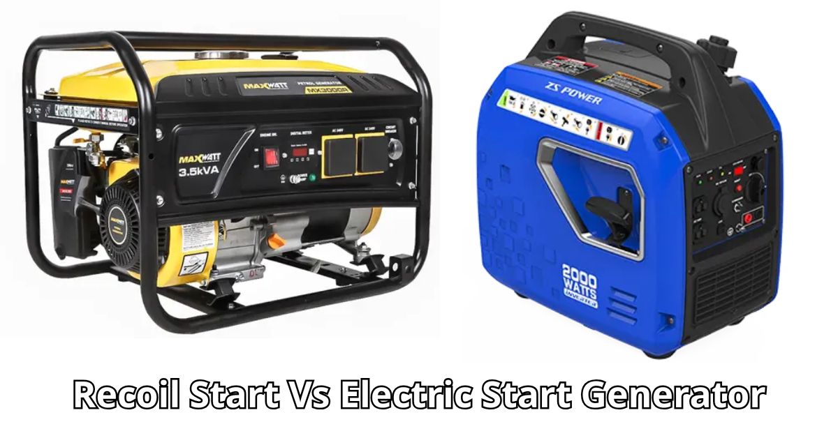 Recoil Start Vs Electric Start Generator