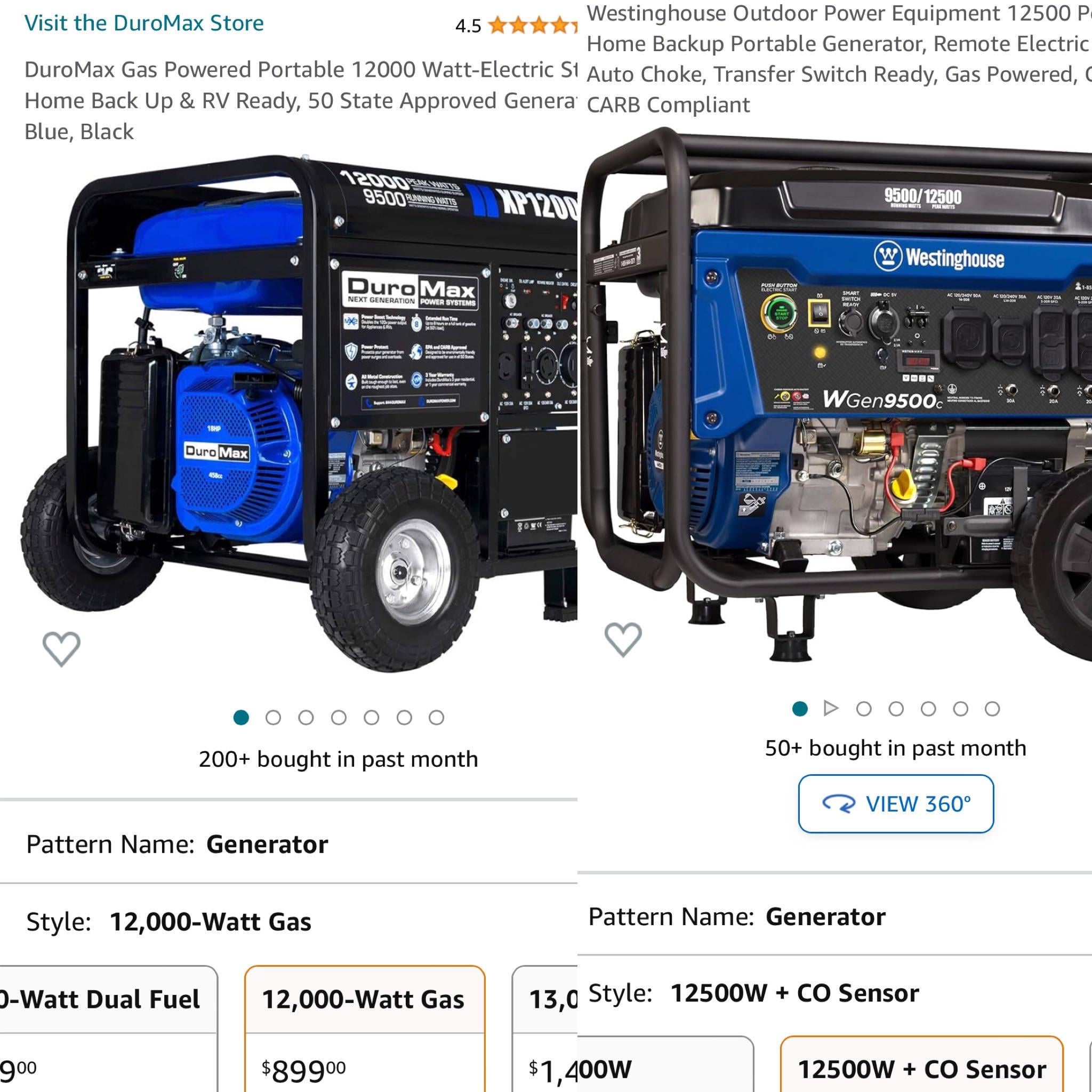Duromax Vs Westinghouse Generator